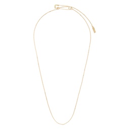 Gold Safety Pin Necklace 232439F023019