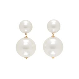 White   Gold Pearl  9122 Drop Earrings 232439F022041
