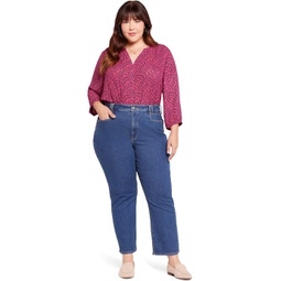 NYDJ Plus Size Relaxed Straight Ankle Square Pockets in Waterfall