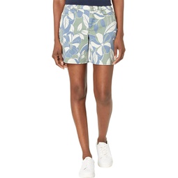 Womens NYDJ Frankie Relaxed Shorts in Green Island