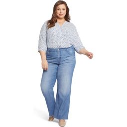 NYDJ Plus Size High-Rise Teresa Wide Leg Hollywood Waistband in Everly