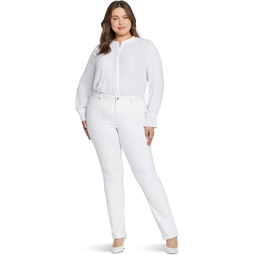 Womens NYDJ Plus Size Marilyn Straight in Optic White