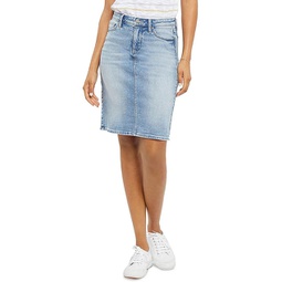 womens jean mini pencil skirt