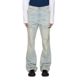 Blue Paneled Jeans 231197M186000