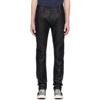Black High-Rise Stacked Guy Jeans 231527M186046