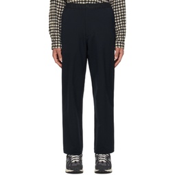 Navy Wide Easy Trousers 241467M191023