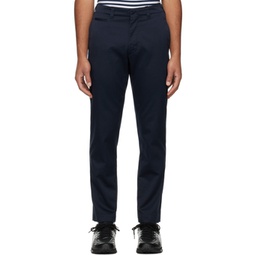 Navy Straight Trousers 232467M191018
