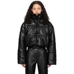 Black Aveline Vegan Leather Jacket 241845F063000