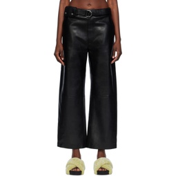 Black Sanna Leather Pants 241845F084001