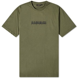 Napapijri Box Logo T-Shirt Green Depths