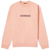 Napapijri Box Logo Crew Sweatshirt Pink Salmon