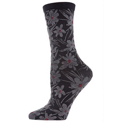 Womens Abstract Floral Crew Socks