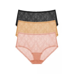 Bliss Allure One-Size Lace Full Brief 3-Pack