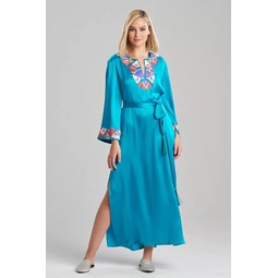 Couture Toulouse Embroidered Silk Caftan