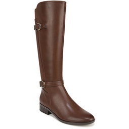 sahara womens faux leather belted knee-high boots