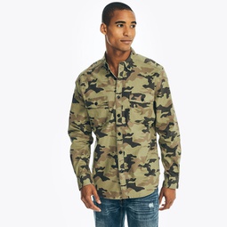 mens sustainably crafted camouflage flannel shirt
