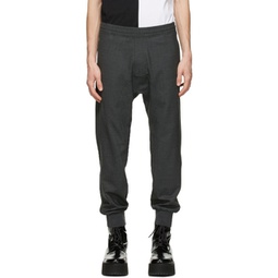 Grey Wool Slouch Travel Lounge Pants 202368M190063