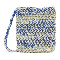 Off-White & Blue Crochet Bag 231363F048000