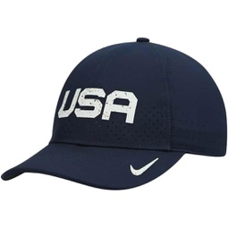 Nike Mens Team USA Legacy91 Aerobill Strapback Adjustable Hat Cap (One Size, Obsidian/White)