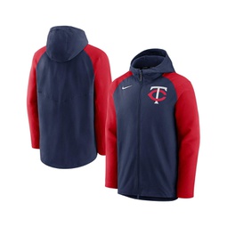Mens Navy and Red Minnesota Twins Authentic Collection Full-Zip Hoodie Performance Jacket