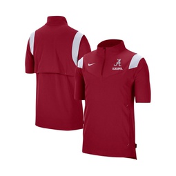 Mens Crimson Alabama Crimson Tide Coach Short Sleeve Quarter-Zip Jacket