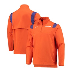 Mens Orange Clemson Tigers Coach Half-Zip Jacket