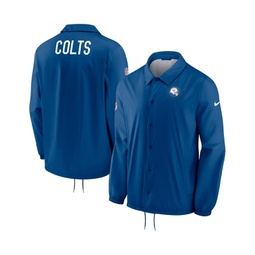Mens Royal Indianapolis Colts Sideline Coaches Full-Snap Jacket