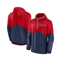 Mens Red and Navy Boston Red Sox Overview Half-Zip Hoodie Jacket