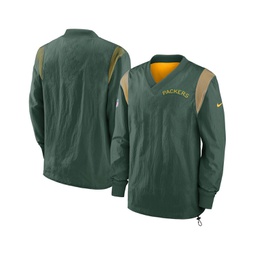 Mens Green Green Bay Packers Sideline Team ID Reversible Pullover Windshirt