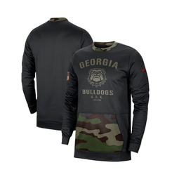 Mens Black Camo Georgia Bulldogs Military-Inspired Appreciation Performance Pullover Sweatshirt
