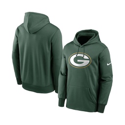 Mens Big and Tall Green Green Bay Packers Fan Gear Primary Logo Therma Performance Pullover Hoodie