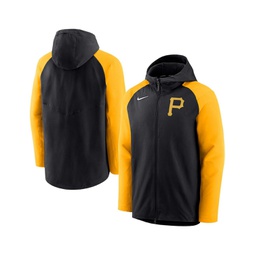 Mens Black Gold Pittsburgh Pirates Authentic Collection Performance Raglan Full-Zip Hoodie