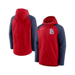 Mens Red Navy St. Louis Cardinals Authentic Collection Performance Raglan Full-Zip Hoodie