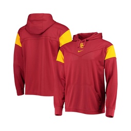 Mens Cardinal USC Trojans Sideline Jersey Pullover Hoodie
