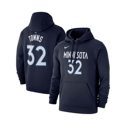 Mens Karl-Anthony Towns Navy Minnesota Timberwolves 2019/20 Name and Number Pullover Hoodie