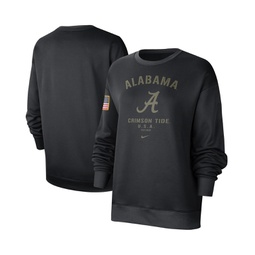 Womens Black Alabama Crimson Tide Military-Inspired Appreciation Therma Performance All-Time Pullover Sweatshirt