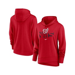 Womens Red Washington Nationals Diamond Knockout Performance Pullover Hoodie