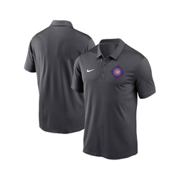 Mens Anthracite Chicago Cubs Diamond Icon Franchise Performance Polo Shirt