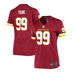 Womens Chase Young Burgundy Washington Football Team Player Game Jersey