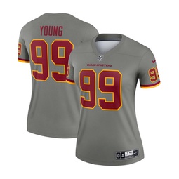 Womens Chase Young Gray Washington Football Team Inverted Legend Jersey