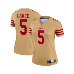 Womens Trey Lance Gold San Francisco 49ers Team Inverted Legend Jersey