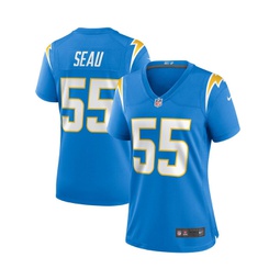Womens Junior Seau Powder Blue Los Angeles Chargers Game Retired Player Jersey