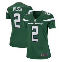 Womens Zach Wilson Gotham Green New York Jets 2021 NFL Draft First Round Pick Game Jersey