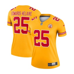 Womens Clyde Edwards-Helaire Gold-Tone Kansas City Chiefs Inverted Legend Jersey