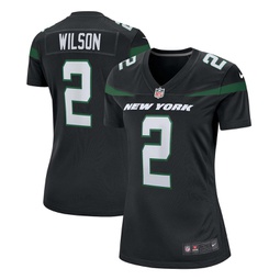 Womens Zach Wilson Black New York Jets Alternate 2021 NFL Draft First Round Pick Game Jersey