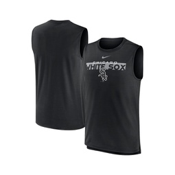 Mens Black Chicago White Sox Knockout Stack Exceed Performance Muscle Tank Top