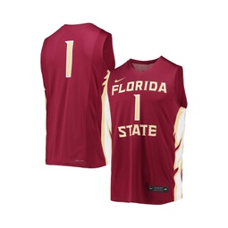 Mens #1 Garnet Florida State Seminoles Team Replica Basketball Jersey
