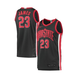 Mens LeBron James Charcoal Ohio State Buckeyes Limited Basketball Jersey