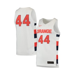 Mens #44 White Syracuse Orange Team Replica Basketball Jersey