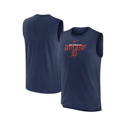 Mens Navy Detroit Tigers Knockout Stack Exceed Performance Muscle Tank Top